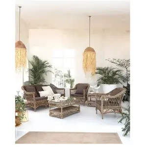 Comparateur de prix : Uniqka-design - Asri - Salon de jardin en rotin Kubu 4 places