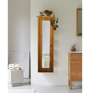 Uniqka-design Palo - Colonne À Suspendre Avec Miroir En Bois Massif De ManguierVendu parnature-et-decouvertes