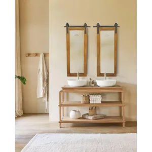 Uniqka-design Zara - Miroir Mural Rectangulaire En Bois Massif Et MétalVendu parnature-et-decouvertes