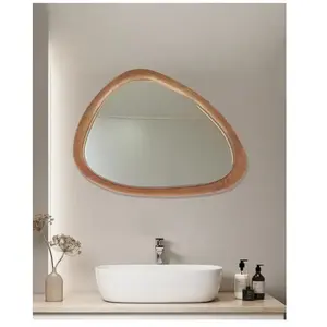Uniqka-design - Trivéo - Miroir organique en bois massif de manguierVendu parnature-et-decouvertes