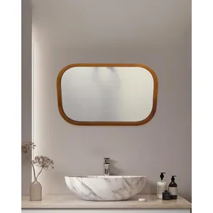 Uniqka-design - Niva - Miroir rectangulaire en bois massif de manguier...Vendu parnature-et-decouvertes