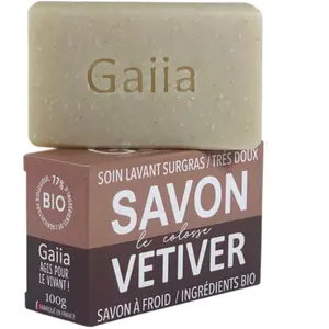 Savon surgras cèdre, vetiver et orange - Le colosse bio - GAIIA - Peau normale pas cher