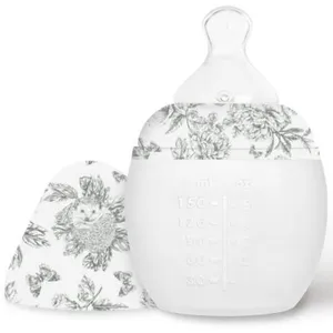 Elhée Biberon anti-colique en silicone X Tartine et Chocolat gris (150 ml) pas cher