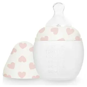 Elhée Biberon anti-colique en silicone Full of Love Pink (150 ml) pas cher