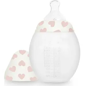 Elhée Biberon anti-colique en silicone Full of Love Pink (330 ml) pas cher