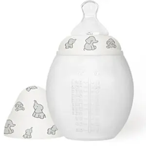 Elhée Biberon anti-colique en silicone Eléphant (330 ml) pas cher