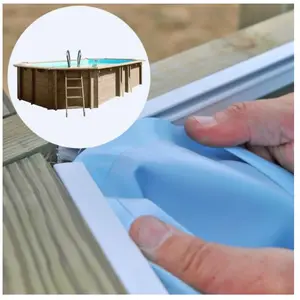 SWIMEXPERT Liner compatible piscine Blooma Kariba 637 x 412 H133 cm - bleu - 75/1... pas cher
