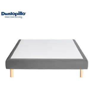 Sommier tapissier 140x190 cm DUNLOPILLO S100 coloris gris pas cher