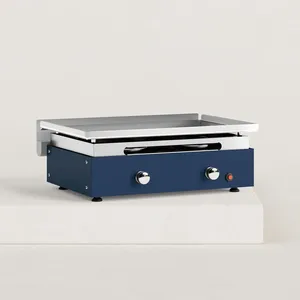 Verycook - Plancha gaz Créative 2 feux inox 6 à 8 pers. 2 brûleurs (en... pas cher