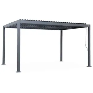 Comparateur de prix : SWEEEK Pergola bioclimatique anthracite aluminium et acier 3x4m lames orientables