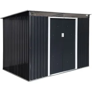 SWEEEK Abri de jardin anthracite 4,85m² puits de lumière pas cher