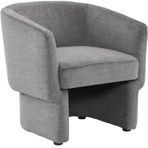 SWEEEK Fauteuil relax aux formes arrondies gris foncé pas cher