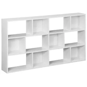 Comparateur de prix : SWEEEK Bibliothèque design asymétrique blanche, 3 étagères