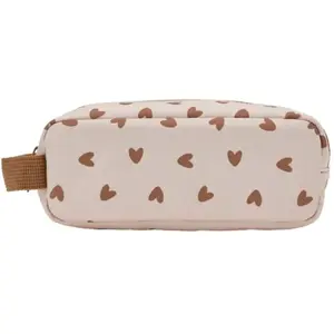Trousse simple Coeurs Marron pas cher