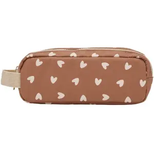 Trousse simple Coeurs Beige