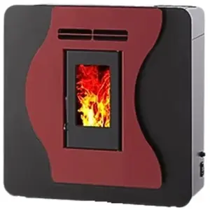 Interstoves Poêle à granules CORINA 6 Mural Etanche - Bordeaux pas cher