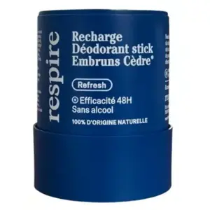 Déodorant stick Embruns cèdre rechargeable - Recharge 50g - Respire