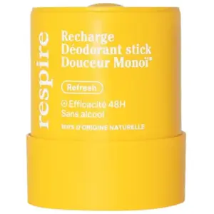 Déodorant en stick Douceur Monoï rechargeable - Recharge 50g - Respire