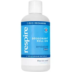 Comparateur de prix : Respire - Eco-recharge Déodorant Roll-on Fleur De Coton 150ml