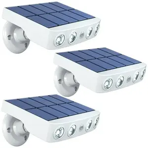 Comparateur de prix : Lot de 3 - Lampe solaire extérieur étanche orientable avec détecteur d...