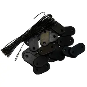 Maillestore Kit de fixation Brise-vue - 26 pastilles + 4m de fil Noir 1 kit pas cher