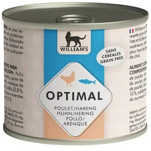 William's Pâtée pour chat au poulet et au hareng OPTIMAL - William's pas cher