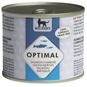 William's Pâtée pour chat au saumon et au hareng OPTIMAL - William's pas cher
