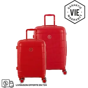 GYLBAG SET DE 2 SOLO : VALISES RIGIDES RED CH3(TAILLE S,M) pas cher