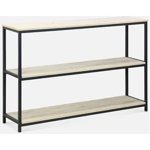 Comparateur de prix : SWEEEK Tagère en métal noir et décor bois - Loft - bibliothèque 3 niveaux. 120x30x80cm
