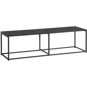 SWEEEK Alice's Home - Meuble TV en métal Noir 140x40x40cm - Barre de Renfort pas cher