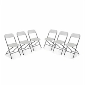 SWEEEK 6 Chaises pliantes d'appoint - Fiesta - en plastique et métal pas cher