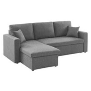 Canapé d'angle convertible en tissu gris chiné foncé - SWEEEK - IDA - ... pas cher