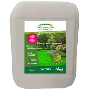 CROQ'MOUSSE des gazons Engrais liquide Pelouse « sans mousse/+vert... pas cher