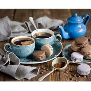 Figured'Art Peinture par Numéro Adulte Chocolat Chaud - Activité Manuelle Kit de Loisir Créatif DIY Numéro d'Art Complet - 40x50cm sans châssis en bois pas cher
