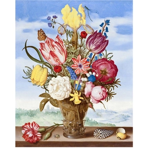 Comparateur de prix : Figured'Art Broderie Diamant 40 x 50 cm Bouquet de Fleurs - Ambrosius Bosschaert