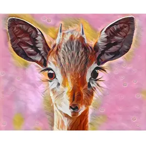 Figured'Art Broderie Diamant 40 x 50 cm Biche mignonne pas cher
