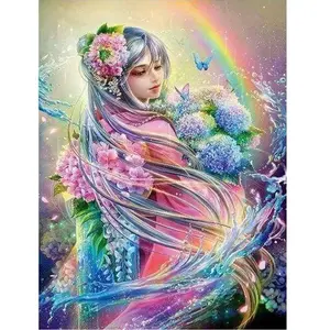 Comparateur de prix : Figured’Art Diamond Painting Broderie Diamant 40x50cm Toile Entière Roulée avec Strass Perles Carrés - Femme Fantaisie - Kit Complet 5D DIY Activité Manuelle Loisirs Créatifs Adultes