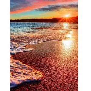 Figured'Art Diamond Painting - Figured’Art - Ecume à la Plage - 40x50cm - Kit Complet - Diamants Carrés pas cher