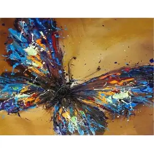 Figured'Art Peinture au numéro : Couleurs de Papillons - sans châssis en bois pas cher