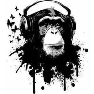 Figured'Art Peinture par Numéro Adulte Gorilla et Casque - Activité Manuelle Kit de Loisir Créatif DIY Numéro d'Art Complet - 40x50cm sans châssis en bois pas cher