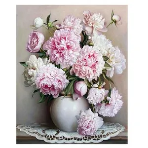 Figured'Art Peinture par Numéro Figured Art - Vase de Pivoines pas cher