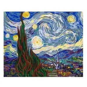 Comparateur de prix : Peinture par numéro Figured'Art Van Gogh Nuit Etoilée 40x50 cm