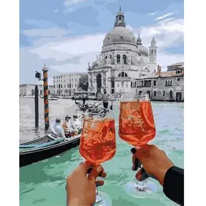 Figured'Art Peinture au numéro : Santé à Venise - sans châssis en bois pas cher