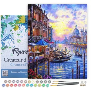 Figured'Art Schilderen op Nummer Volwassenen met lijst - Het Canal Gra...
