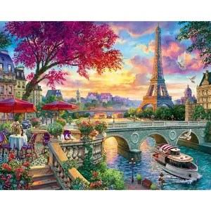 Figured'Art Peinture par numéros Diner en bords de Seine pas cher