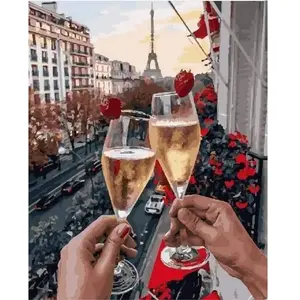 Figured'Art Peinture au numéro : Santé des Amoureux à Paris  - sans ch...