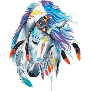 Peinture au numéro : Cheval de Fête - sans châssis en bois