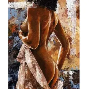 Figured'Art Peinture au numéro : Courbes Estompées  - toile tendue sur châssis pas cher