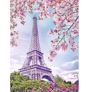 Comparateur de prix : Figured’Art Diamond Painting Broderie Diamant 40x50cm Toile Entière Roulée avec Strass Perles Carrés - Tour Eiffel au Printemps - Kit Complet 5D DIY Activité Manuelle Loisirs Créatifs Adultes
