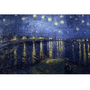 Comparateur de prix : Figured'Art Broderie diamant : Van Gogh Nuit Etoilée sur le Rhone  - t...